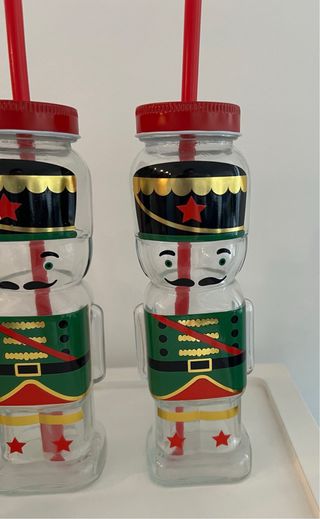 6 Botellas cristal Cascanueces. Navidad