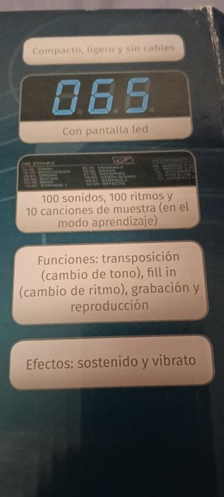 Teclado musical 37 teclas.