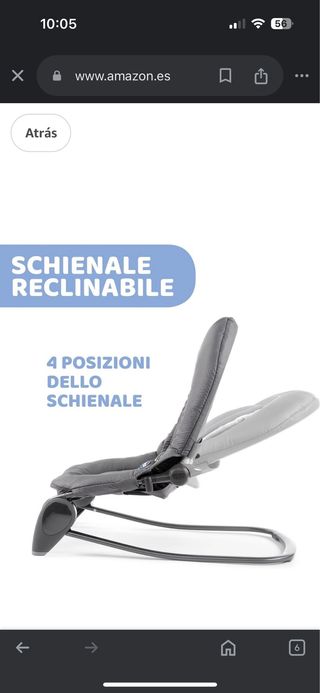 Chicco Hooplà Hamaca para Bebé de 0 Meses a 18 kg.