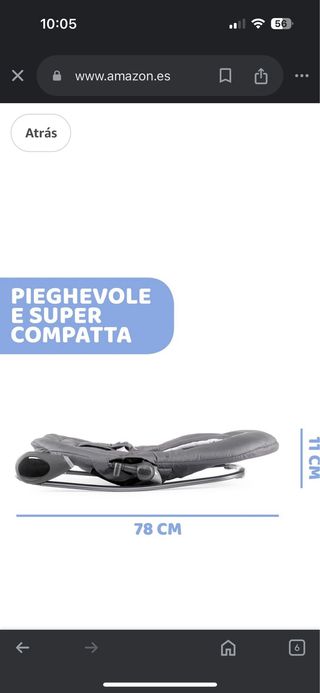 Chicco Hooplà Hamaca para Bebé de 0 Meses a 18 kg.