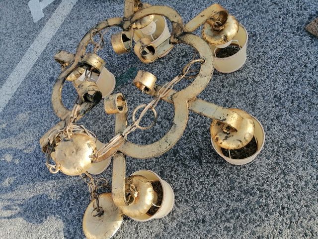 Lámpara forja años 70