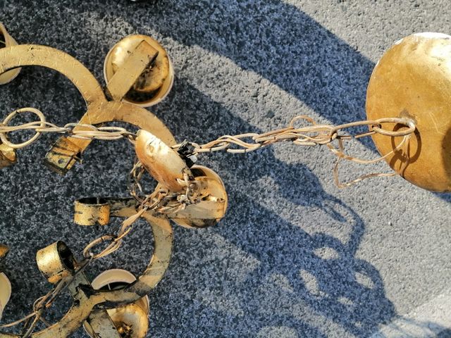 Lámpara forja años 70