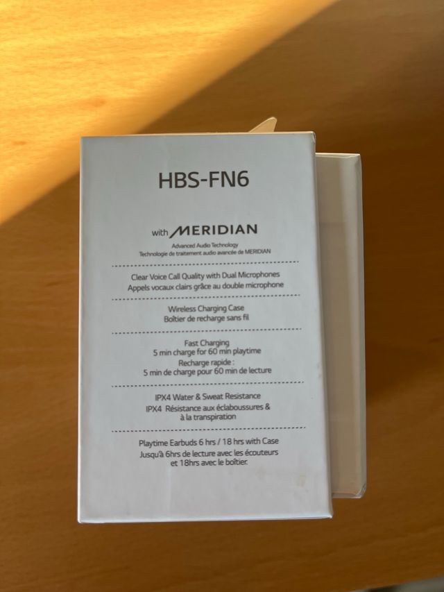 auriculares lg. sonido meridian.