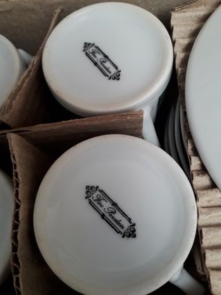 Servizio di tazzine da caffè da 6 in porcellana