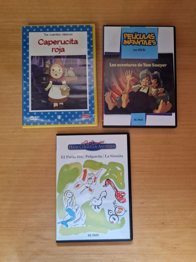 Tres películas infantiles en DVD