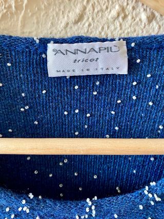 Anna Più Tricot jersey cashmere perlado talla XL