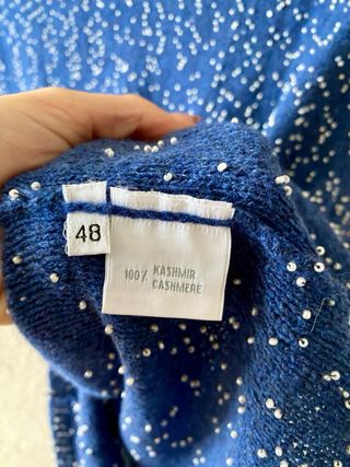 Anna Più Tricot jersey cashmere perlado talla XL