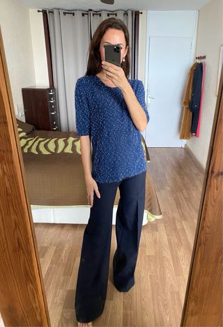 Anna Più Tricot jersey cashmere perlado talla XL