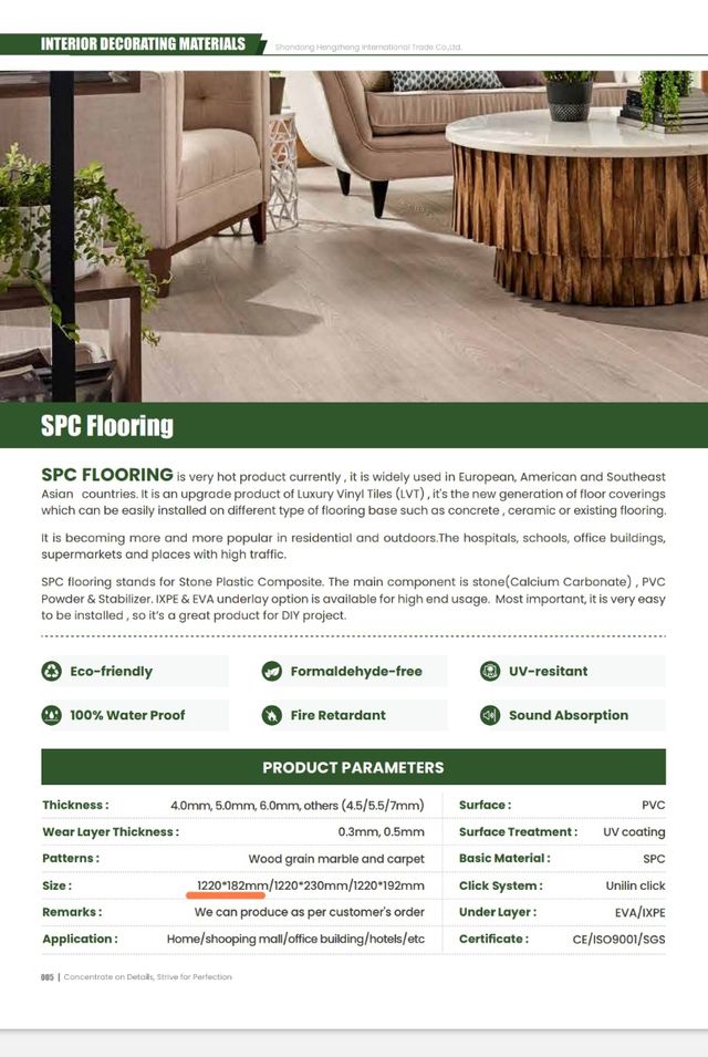 Suelo vinílico SPC click