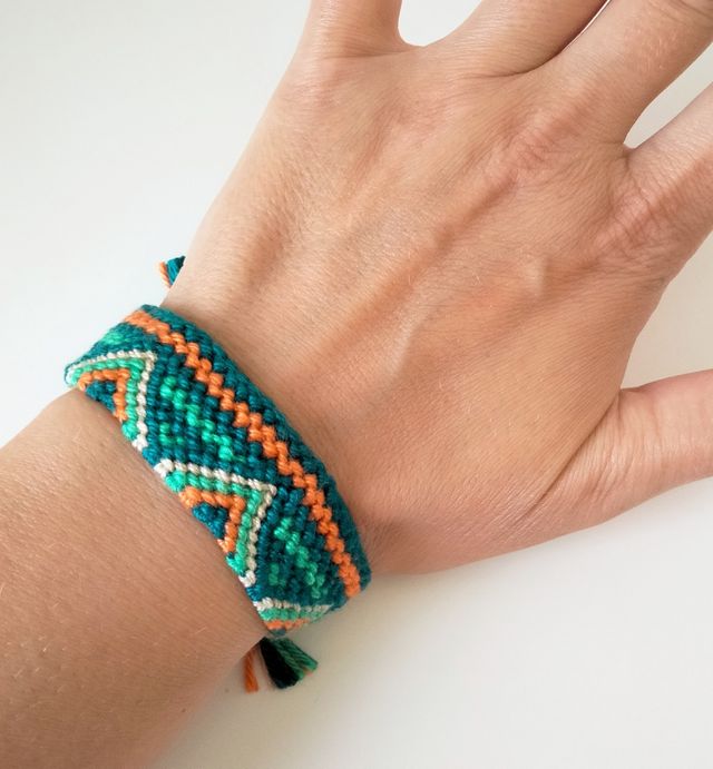 Bracciale verde triangoli