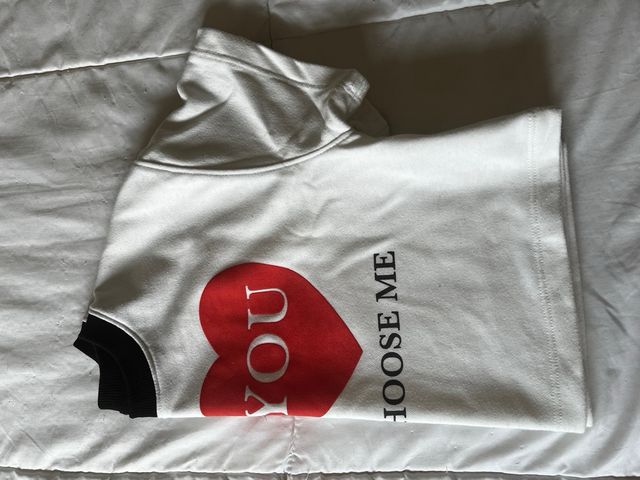 Camiseta crop manga corta blanca Bershka talla XS