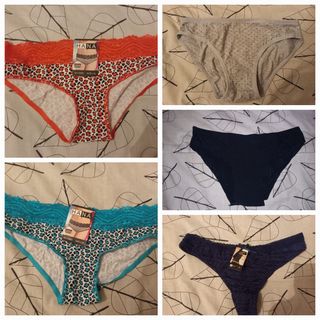 SIN USAR pack 11. 7 bragas + 4 tangas talla M/L.