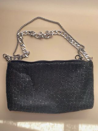 Bolso negro brillantes fiesta