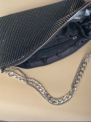 Bolso negro brillantes fiesta