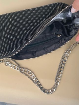 Bolso negro brillantes fiesta