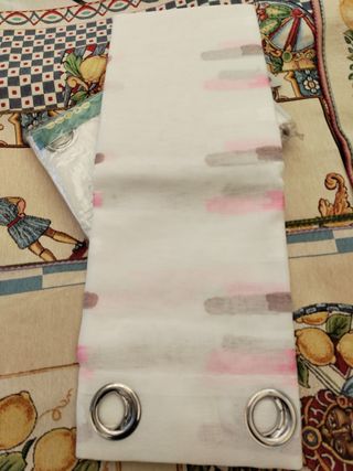 2 Tende Rebecca 140x280 Filtrante Panna / Rosa