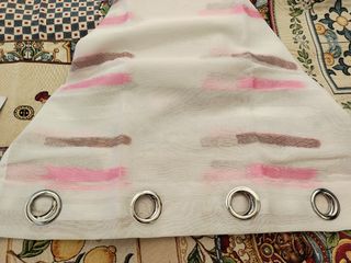 2 Tende Rebecca 140x280 Filtrante Panna / Rosa
