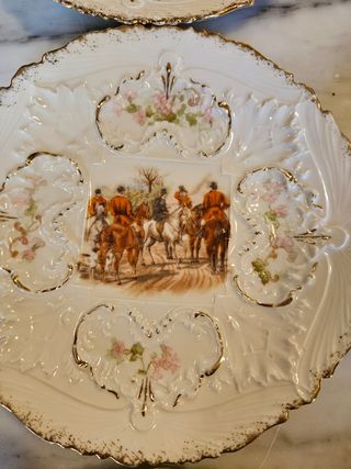 6 antiguos platos de porcelana