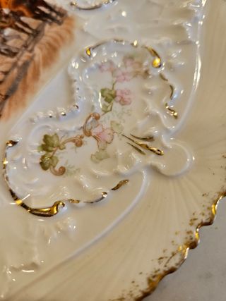 6 antiguos platos de porcelana