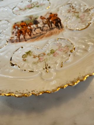 6 antiguos platos de porcelana