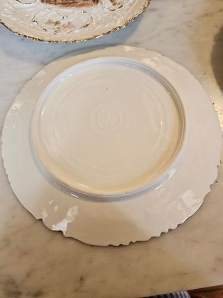 6 antiguos platos de porcelana
