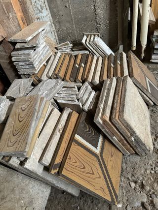 Suelo antiguo hidráulico mosaico