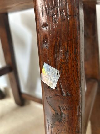 Taburetes madera teca colonial