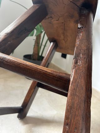 Taburetes madera teca colonial