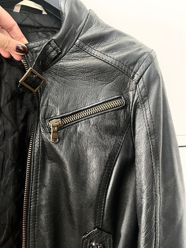 Giubbotto vera pelle nero