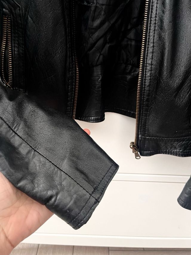 Giubbotto vera pelle nero