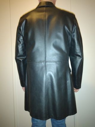 Cappotto lungo VERA 100% pelle-Made in Italy -Tg50
