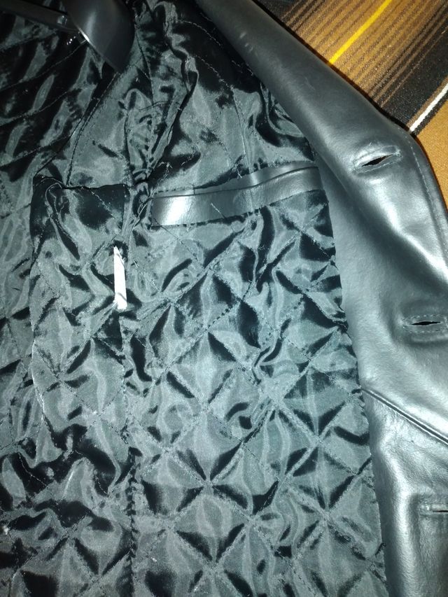 Cappotto lungo VERA 100% pelle-Made in Italy -Tg50