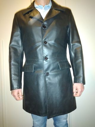 Cappotto lungo VERA 100% pelle-Made in Italy -Tg50