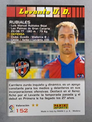 LUIS RUBIALES - MEGACRACKS - LEVANTE UD - 2004-05