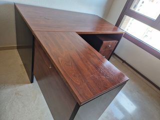 Mesa despacho madera con ala