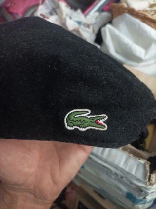 Boina piel y boina de Lacoste las dos 50€