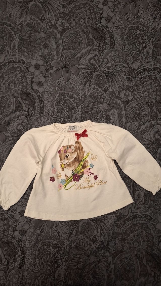 3 camisetas de 6-9 meses bebé niña