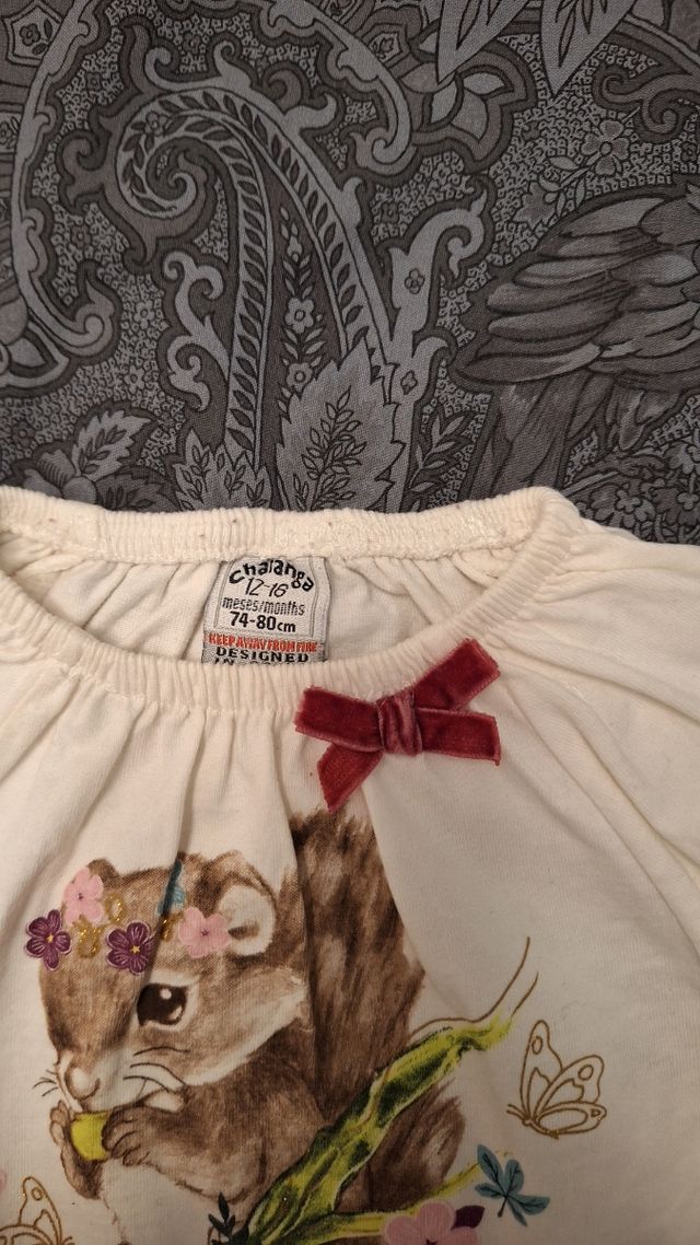 3 camisetas de 6-9 meses bebé niña