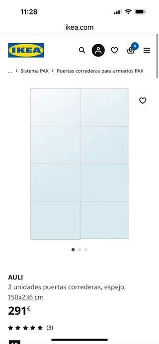 Puertas AULI ikea corredera para armario pax