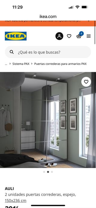 Puertas AULI ikea corredera para armario pax