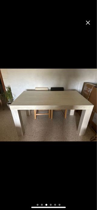 Mesa de madera ee nogal extensible