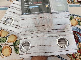 2 Tende Spiga Sara 140X280 Filtrante Marrone 