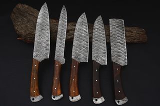 Kit 5 coltelli cucina/cuoco fatto a mano 