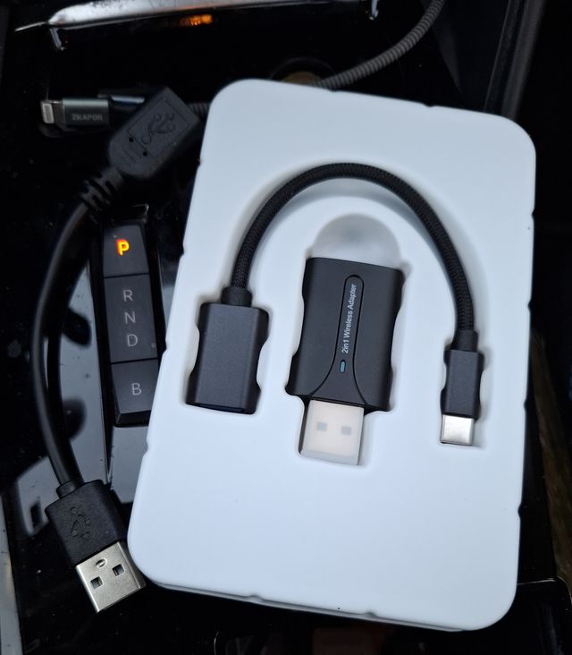 Adaptador inalámbrico CarPlay/Android Auto 2 en 1