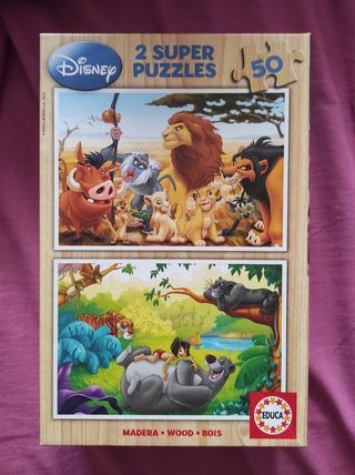 🧸 2 Puzles Madera Disney - 50 piezas cada uno