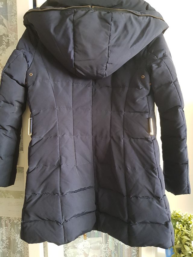 Abrigo plumas Zara talla M azul marino