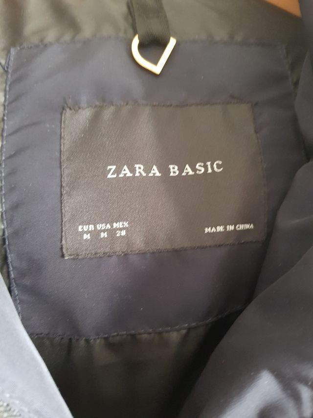 Abrigo plumas Zara talla M azul marino