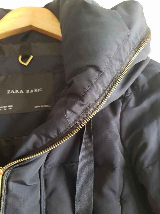 Abrigo plumas Zara talla M azul marino