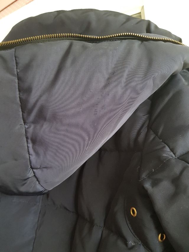 Abrigo plumas Zara talla M azul marino