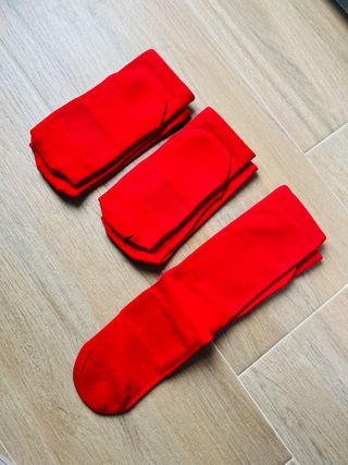 Lote 3 pares calcetines rojos ciclismo